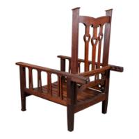 Liberty & Co., attributed. An Arts and Crafts Reclining Armchair with Carved Floral Details - Thumbnail 10