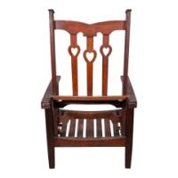 Liberty & Co., attributed. An Arts and Crafts Reclining Armchair with Carved Floral Details - Thumbnail 14