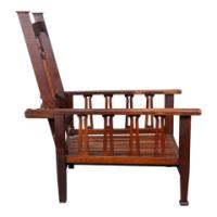 Liberty & Co., attributed. An Arts and Crafts Reclining Armchair with Carved Floral Details - Thumbnail 7