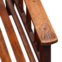 Liberty & Co., attributed. An Arts and Crafts Reclining Armchair with Carved Floral Details - Thumbnail 18