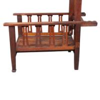 Liberty & Co., attributed. An Arts and Crafts Reclining Armchair with Carved Floral Details - Thumbnail 25