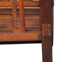 Liberty & Co., attributed. An Arts and Crafts Reclining Armchair with Carved Floral Details - Thumbnail 27