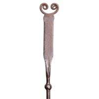 Thorton and Downer, attributed. An Arts and Crafts Cotswold School polished steel hand wrought poker - Thumbnail 2