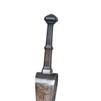 Thornton & Downer, Attributed. Arts and Crafts Cotswold School Hand-Wrought Steel Fire Tongs with Scroll Finials - Thumbnail 6