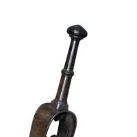 Thornton & Downer, Attributed. Arts and Crafts Cotswold School Hand-Wrought Steel Fire Tongs with Scroll Finials - Thumbnail 10
