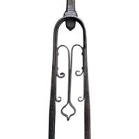 Thornton & Downer, Attributed. Arts and Crafts Cotswold School Hand-Wrought Steel Fire Tongs with Scroll Finials - Thumbnail 11