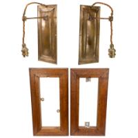 Birmingham Guild of Handicraft. A rare pair of Arts & Crafts patinated bronze wall lights - Thumbnail 2