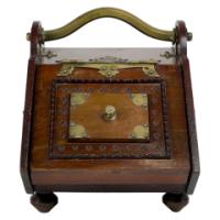 Dr Christopher Dresser for Benham & Froud – Gothic Revival Walnut Coal Box - Thumbnail 2