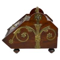 Dr Christopher Dresser for Benham & Froud – Gothic Revival Walnut Coal Box - Thumbnail 5