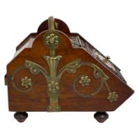 Dr Christopher Dresser for Benham & Froud – Gothic Revival Walnut Coal Box - Thumbnail 4