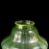Arts and Crafts c.1900 Mushroom Form Vaseline Glass Shade with Uranium Glow - Thumbnail 7