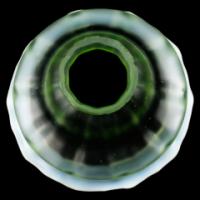 Arts and Crafts c.1900 Mushroom Form Vaseline Glass Shade with Uranium Glow - Thumbnail 9