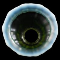 Arts and Crafts c.1900 Mushroom Form Vaseline Glass Shade with Uranium Glow - Thumbnail 10