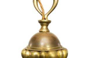 A GEC Arts & Crafts Brass Three Branch Ceiling Light Re-wired in Period Style Cable - Thumbnail 13