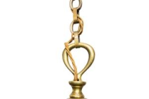 A GEC Arts & Crafts Brass Three Branch Ceiling Light Re-wired in Period Style Cable - Thumbnail 15