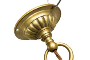 A GEC Arts & Crafts Brass Three Branch Ceiling Light Re-wired in Period Style Cable - Thumbnail 17