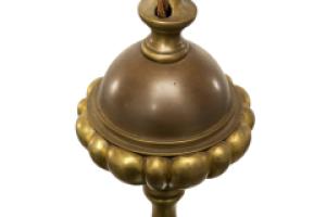 A GEC Arts & Crafts Brass Three Branch Ceiling Light Re-wired in Period Style Cable - Thumbnail 18