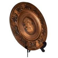 WMF – Pair of Brass Wall Plaques with Embossed Portraits - Thumbnail 2