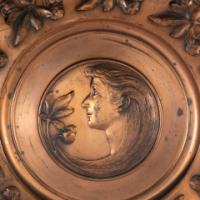 WMF – Pair of Brass Wall Plaques with Embossed Portraits - Thumbnail 22