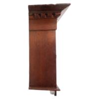 Arts & Crafts Carved Oak Wall Cabinet - Thumbnail 2