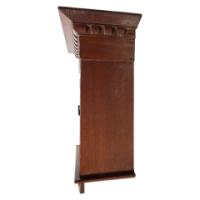 Arts & Crafts Carved Oak Wall Cabinet - Thumbnail 3