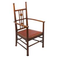 Liberty & Co., attributed. An Arts & Crafts Mahogany Armchair - Thumbnail 8