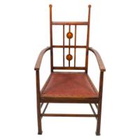 Liberty & Co., attributed. An Arts & Crafts Mahogany Armchair - Thumbnail 9