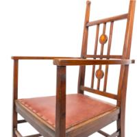 Liberty & Co., attributed. An Arts & Crafts Mahogany Armchair - Thumbnail 17
