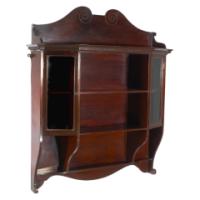 Collinson & Lock an English Aesthetic Movement Mahogany Glazed Wall Cabinet - Thumbnail 2