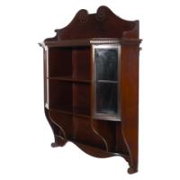 Collinson & Lock an English Aesthetic Movement Mahogany Glazed Wall Cabinet - Thumbnail 4