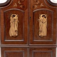 W. J. Neatby, attributed. English Art Nouveau Music Cabinet with Musicians to the Doors - Thumbnail 14