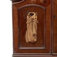 W. J. Neatby, attributed. English Art Nouveau Music Cabinet with Musicians to the Doors - Thumbnail 15