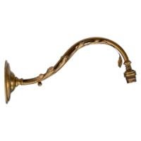 Single Arts and Crafts brass wall light with stylised leaf detail, c.1905 - Thumbnail 3