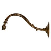 Single Arts and Crafts brass wall light with stylised leaf detail, c.1905 - Thumbnail 8