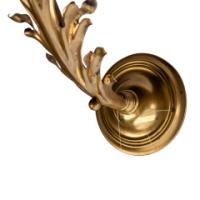 Single Arts and Crafts brass wall light with stylised leaf detail, c.1905 - Thumbnail 9