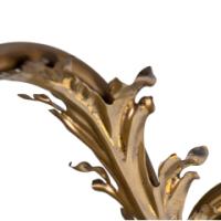Single Arts and Crafts brass wall light with stylised leaf detail, c.1905 - Thumbnail 13