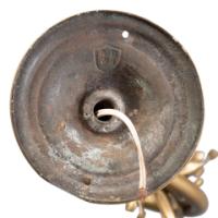 Single Arts and Crafts brass wall light with stylised leaf detail, c.1905 - Thumbnail 16