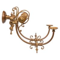 Arts and Crafts, c.1890 Set of Six Brass Wall Lights - Thumbnail 9