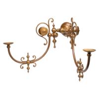 Arts and Crafts, c.1890 Set of Six Brass Wall Lights - Thumbnail 10