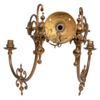 Arts and Crafts, c.1890 Set of Six Brass Wall Lights - Thumbnail 11