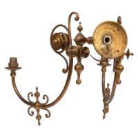 Arts and Crafts, c.1890 Set of Six Brass Wall Lights - Thumbnail 12