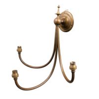 Arts and Crafts – Pair of Brass Three Branch Wall Lights (c.1890) - Thumbnail 3