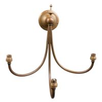 Arts and Crafts – Pair of Brass Three Branch Wall Lights (c.1890) - Thumbnail 4