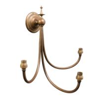 Arts and Crafts – Pair of Brass Three Branch Wall Lights (c.1890) - Thumbnail 5
