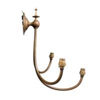 Arts and Crafts – Pair of Brass Three Branch Wall Lights (c.1890) - Thumbnail 6