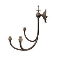 Arts and Crafts – Pair of Brass Three Branch Wall Lights (c.1890) - Thumbnail 9