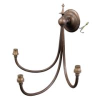 Arts and Crafts – Pair of Brass Three Branch Wall Lights (c.1890) - Thumbnail 10