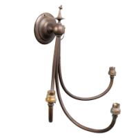 Arts and Crafts – Pair of Brass Three Branch Wall Lights (c.1890) - Thumbnail 12