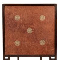 An Anglo-Japanese Fire Screen with Embossed Leather Designs by E. W. Godwin - Thumbnail 9