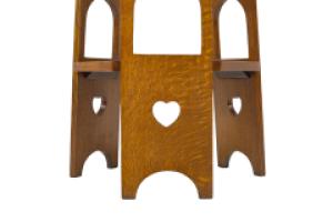 Liberty & Co., A Scarce Pair of Well Designed Arts & Crafts Oak Side Tables with Plank Sides - Thumbnail 4